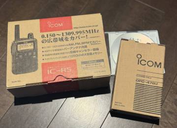 ICOM 広帯域ハンディレシーバー IC-R5　アイコム　＋　クローンケーブル他