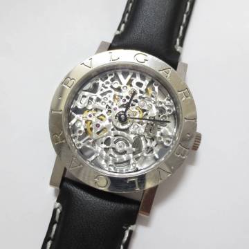 BVLGARI　ブルガリブルガリ　BBW33GL SKP　18金無垢ホワイトゴールド　自動巻フルスケルトン　新型　K18WG　18K　希少品
