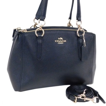 1円■ 極美品 コーチ 2wayバッグ F57523 ブラック系 レザー お洒落 普段使い COACH ■E.Bgu.pS-07