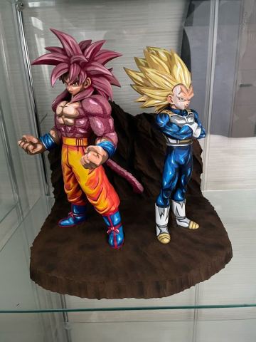 ドラゴンボール　一番くじ　フィギュア　悟空　ベジータ　リペイント　ジオラマ付き