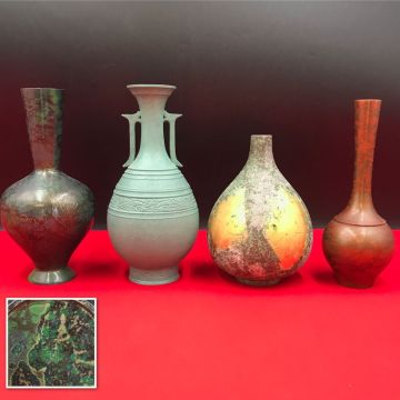 真鍮花瓶 4点 2.8kg まとめて 【SA3368#100】