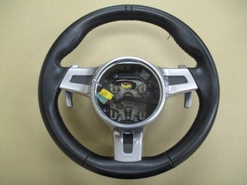 ■Porsche　ケイマン　981　2.7L　2015年　ハンドル　ステアリングホイール　パドル 純正　管理番号03045■