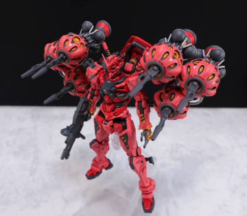 全塗装完成品 ビット追加:6基仕様 赤いガンダム [GQuuuuuuX ジークアクス] 設定画徹底再現 塗装済み 最新デカール使用 バンダイ HG 1/144