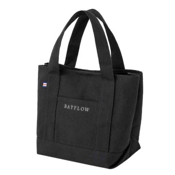 1 285 BAYFLOW BLACK/GRAY 収納5ポケット ロゴトートバッグ　送料600円