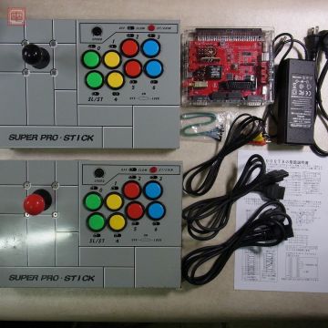 シグマ電子/SIGMA ジョイスティック Σ8000TB×2 簡易コントロールボックス CBOX/JAMMABOX セット 動作確認済【20