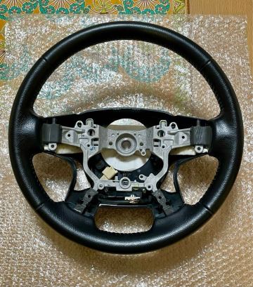◆トヨタ純正◆ヒーター付き本革ステアリング◆210系クラウン/AWSハイブリッド車◆ 30アルファード/ヴェルファイア/150後期プラドにも適合