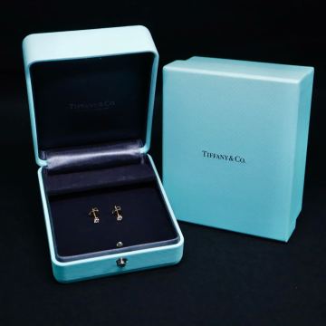 K18!!VVS1!!0.31ct!【Tiffany(ティファニー)】◆ソリティアダイヤモンドスタッドピアス◆U 約0.9g diamond ピンクゴールド EI0/EI1 X353