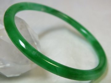 1円～■龍香堂■ミャンマー翡翠バングル５７ｍｍ即決ｖ64