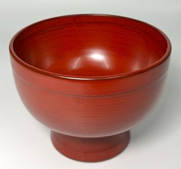 希少作【角偉三郎】作　朱塗合鹿椀　六つ星　最晩年作　本物保証