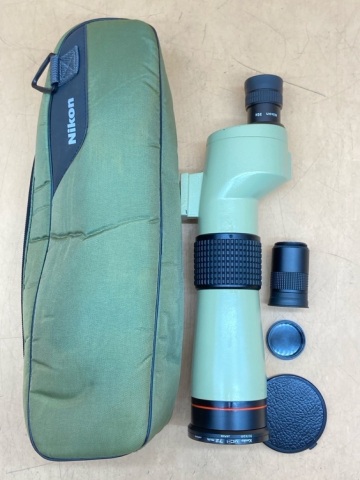 け187〔動作未確認〕NIKON FIELD SCOPE 20X ED D＝60P 単眼鏡　スコープ　kenkoフィルター付き　現状品