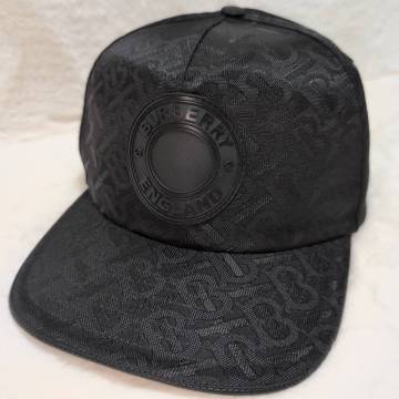 【★未使用に近い★】BURBERRY　バーバリー　TBロゴ　キャップ　帽子　TRUCKER CAP ブラック M　トーマス・バーバリー　メンズ　レディース