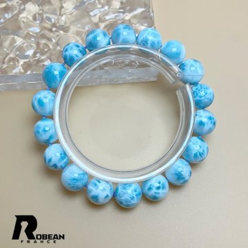 上級 EU製 定価68万円★ROBEAN・ドミニカ共和国産のラリマー★パワーストーン ブレスレット 天然石 開運 金運 綺麗 約10.2-10.9mm K0521281