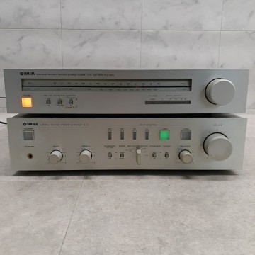 FN-250704-46-3-J YAMAHA AM/FMチューナー T-5 プリメインアンプ A-5 オーディオ機器 通電確認済