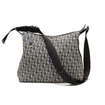 1円～ 訳あり★ Christian Dior トロッター ショルダーバッグ ネイビー 斜め掛け レディース 女性 ブランド クリスチャンディオール