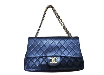 1000スタ CHANEL シャネル ブラック マトラッセ ダブルフラップ ハンドバッグ シールなし 
