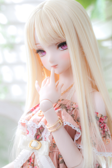 ■Narcisse Noir■ DDH-09 セミホワイト レジン盛りカスタムヘッド + ウィッグ&衣装一式 + おまけ(アイ5種)