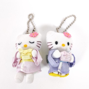 激レア vivitix ハローキティ ボールチェーンマスコット 2001年 6cm ビビティックス 着物 贈り物 きてぃ Hello Kitty Sanrio サンリオ 人形