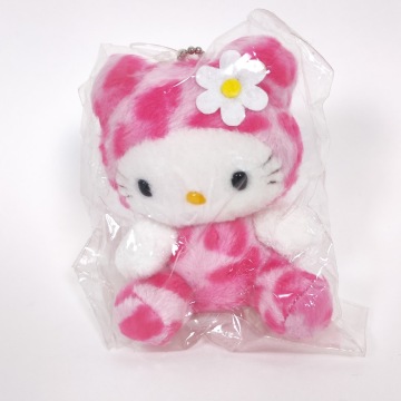 ハローキティ アニマル ピンク ボールチェーンマスコット 2002 10cm クマ ベアー 着ぐるみ Hello Kitty Sanrio サンリオ 人形 キーホルダー