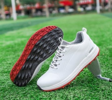 ゴルフシューズメンズスパイク強いグリップ 運動靴 新品スポーツシューズ 軽量 フィット感 弾力性 防水防滑耐磨