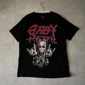 希少 Mサイズ BABYMETAL ベビーメタル 2015 Ozzfest Japan オズフェス 半袖 Tシャツ 黒 ブラック メンズ