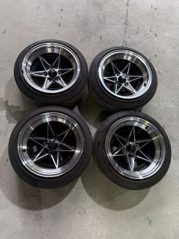 売り切れ出品ハロースペシャルホイール4本セット155/55R14売り切り7J ±0軽トラ4穴PCD100タイヤ付き京都直接引き取り大歓迎
