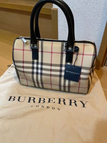 BURBERRY バーバリー ハンドバッグ ノバチェック ミニボストンバッグ ベージュ