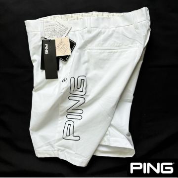 ◆H818新品【メンズM】白 ピン ゴルフ 【CROSS MOVING】 伸縮性 PING GOLF 吸水速乾 ストレッチ ショートパンツ 定価9900円　2