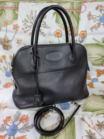 1円スタート 正規品 本物保証 偽物返金保証HERMES エルメス ボリード31 ハンドバッグ ショルダーバッグ ブラック 黒 シルバー金具 □刻印