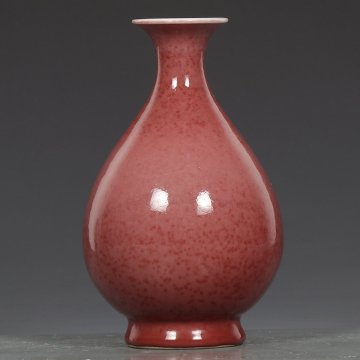■大成美術■美人酔釉玉壺春瓶 清康熙年製款 箱付き（検）清時代 陶磁器 唐物 中国美術 骨董 古玩 226