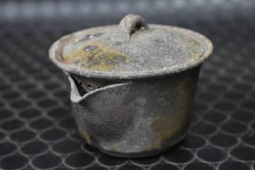 うぶ品　時代物　小西陶古 造　備前焼　手造宝瓶　急須　煎茶道具　古美術品
