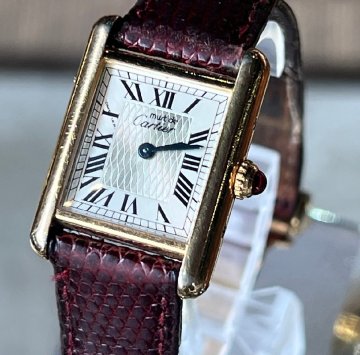 ★ Cartier MUST DE TANK カルティエ マストタンク ヴェルメイユ 150周年記念 1847本限定 シルバー925 腕時計 稼働品
