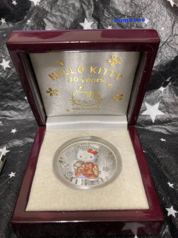 1円～★【超激レア】入手困難品◆2004年◆Cook island（クック）◆ハローキティ30周年記念◆静御前◆1ドルプルーフ銀貨（0.999）◆保証書付