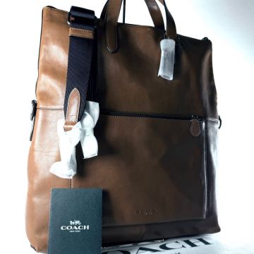 1円〜《 未使用品 》コーチ COACH トートバッグ ショルダーバッグ レザー ブリーフケース クロスボディ ビジネスバッグ A4可 2way メンズ