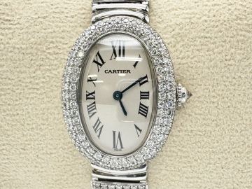 Cartier カルティエ ベニュワール 1920 ダイヤ ベゼル ベルト K18 WG ホワイトゴールド 無垢 クオーツ 証明書 腕時計 18K 750 
