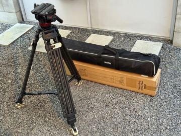 Manfrotto プロフルードビデオ雲台 フラットベース MVH502AH + SmallRig ビデオ三脚 カーボン製 3段 大型 伸縮式 スモールリグ 4167