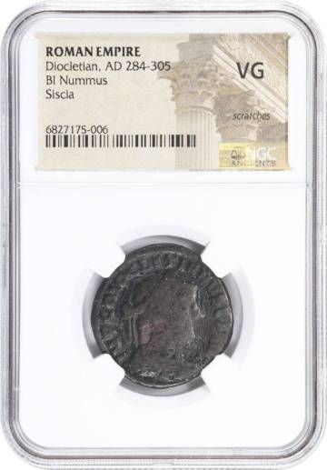 １円スタート! ・NGC VG シサク ディオクレティアヌス ( AD284 - AD305 ) BIヌムス 青銅貨・アンティーク コイン