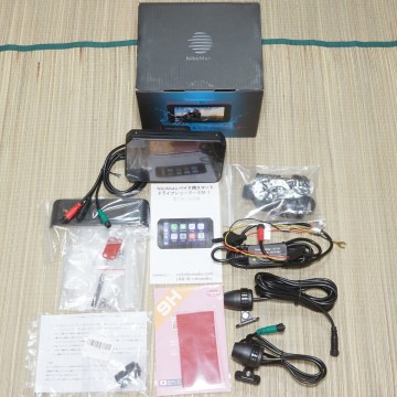 ニコマク バイク用 5インチ スマートモニター ドライブレコーダー SM-1 タイヤ空気圧センサー付 美品 NikoMaku Bike Drive Recorder TPMS