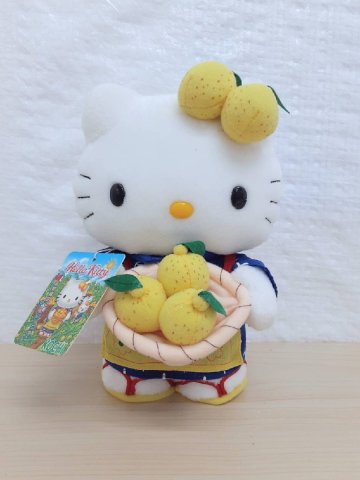 ☆新品未使用品☆ ⑭ ハローキティ　ご当地ぬいぐるみ　高知県　限定　ゆず　柚子　人形　マスコット　タグ付き　キティちゃん