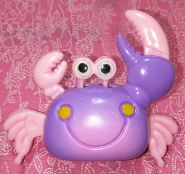 ピンクパープル紫かにぜんまいカニゼンマイおもちゃ