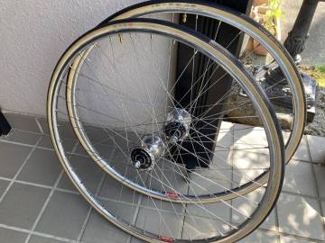 HB-7600 DURA-ACE SHIMANO シマノ デュラエース ピスト 前 後輪セット120mm　njs 認定マーク 中古品
