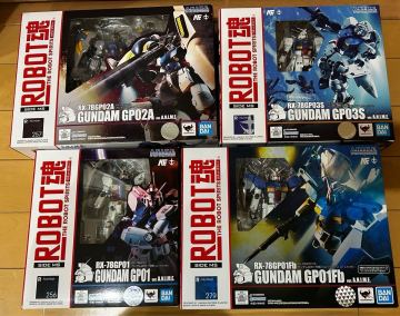 ROBOT魂 ver.A.N.I.M.E. 4体セット ガンダム GP01 01Fb 02A 03S 試作1号機 試作2号機 フルバーニアン 試作3号機 ステイメン 0083