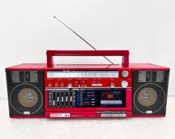 AIWA ステレオラジオカセットレコーダー(CA-3) 赤 セパレート型ラジカセ/スピーカー分離型/昭和レトロ/当時物 ジャンク品