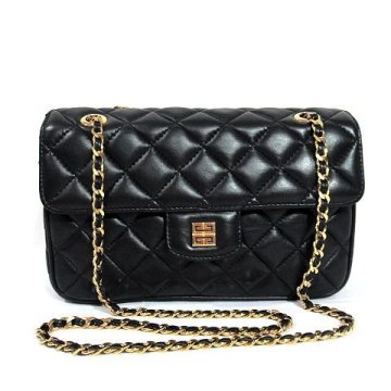 ☆超美品☆GIVENCHY ジバンシー*本革/キルティングレザー*4Gロゴ*フラップ*チェーン ショルダーバッグ*斜め掛け可*ブラック/ゴールド金具