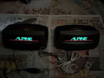 中古 アルパイン　ALPINE 6681 スピーカー 旧車 当時物 昭和　レトロ イルミ　カースピーカー 