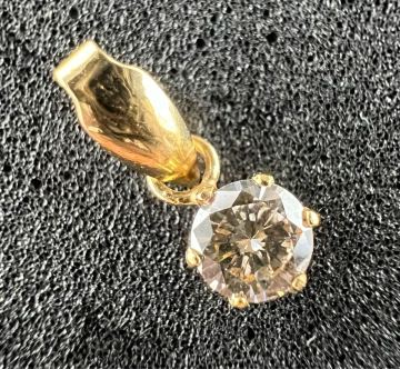 1円　K18 ペンダント　トップ　ダイヤモンド　0.2ct 0.18g EG1035