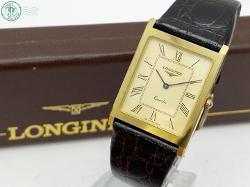 BG0604237　◇ 1円～! LONGINES ロンジン L761.2 QZ QUARTZ クォーツ ゴールドカラー アナログ スクエアフェイス 腕時計 中古 不動