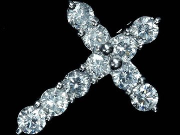 KO16172SS【1円～】新品仕上【RK宝石】《Diamond》豪華! 極上ダイヤモンド 総計1.00ct! Pt900 高級ペンダントヘッド クロス 十字架 ダイヤ