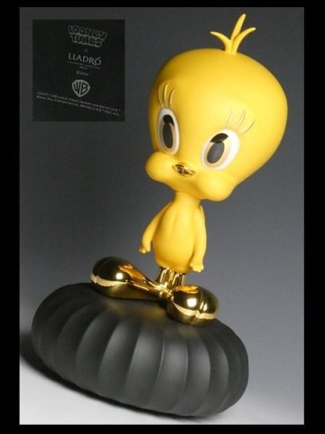 リヤドロ LLADRO 希少作品 ルーニー・テューンズ トゥイーティー 金彩 艶消し 大型 フィギュリン 飾物 30.8cm n126