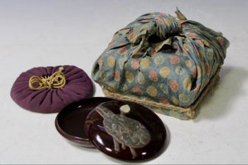 【英】B104 本阿弥光悦 螺鈿香合 日本美術 香道具 盒子 蓋物 漆芸 青貝 骨董品 美術品 古美術