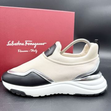 1円 【未使用級】 Salvatore Ferragamo サルヴァトーレフェラガモ メンズ ネオプレーン スリッポン スニーカー シューズ 靴 24.5cm相当